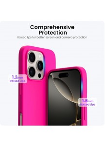 iP16 Pro 6.3" Slim Silicone Shockproof Case -Hot Pink