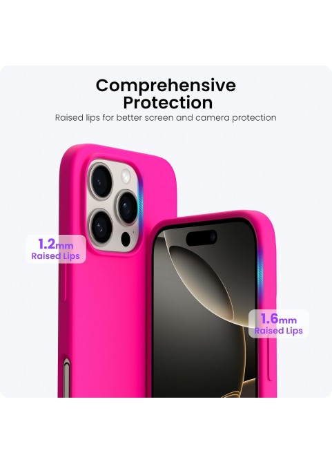iP16 Pro 6.3" Slim Silicone Shockproof Case -Hot Pink