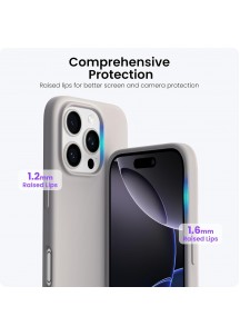 iP16 Pro 6.3" Slim Silicone Shockproof Case -Stone Gray