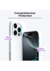 iP16 Pro 6.3" Slim Silicone Shockproof Case -White