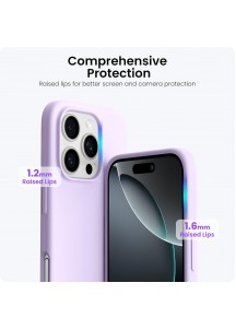 iP16 Pro 6.3" Slim Silicone Shockproof Case -Pastel Lilac