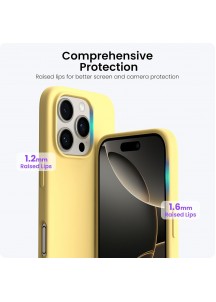 iP16 Pro 6.3" Slim Silicone Shockproof Case -Buttercream Yellow