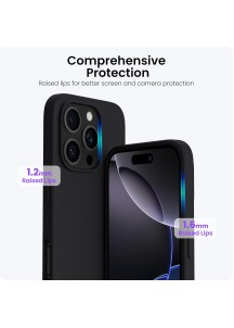 iP16 Pro 6.3" Slim Silicone Shockproof Case -Black